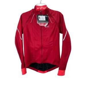 Gore Bike Wear Phantom 2.0 Cycling Jacket M Women Ruby Red Lumi Orange NWT